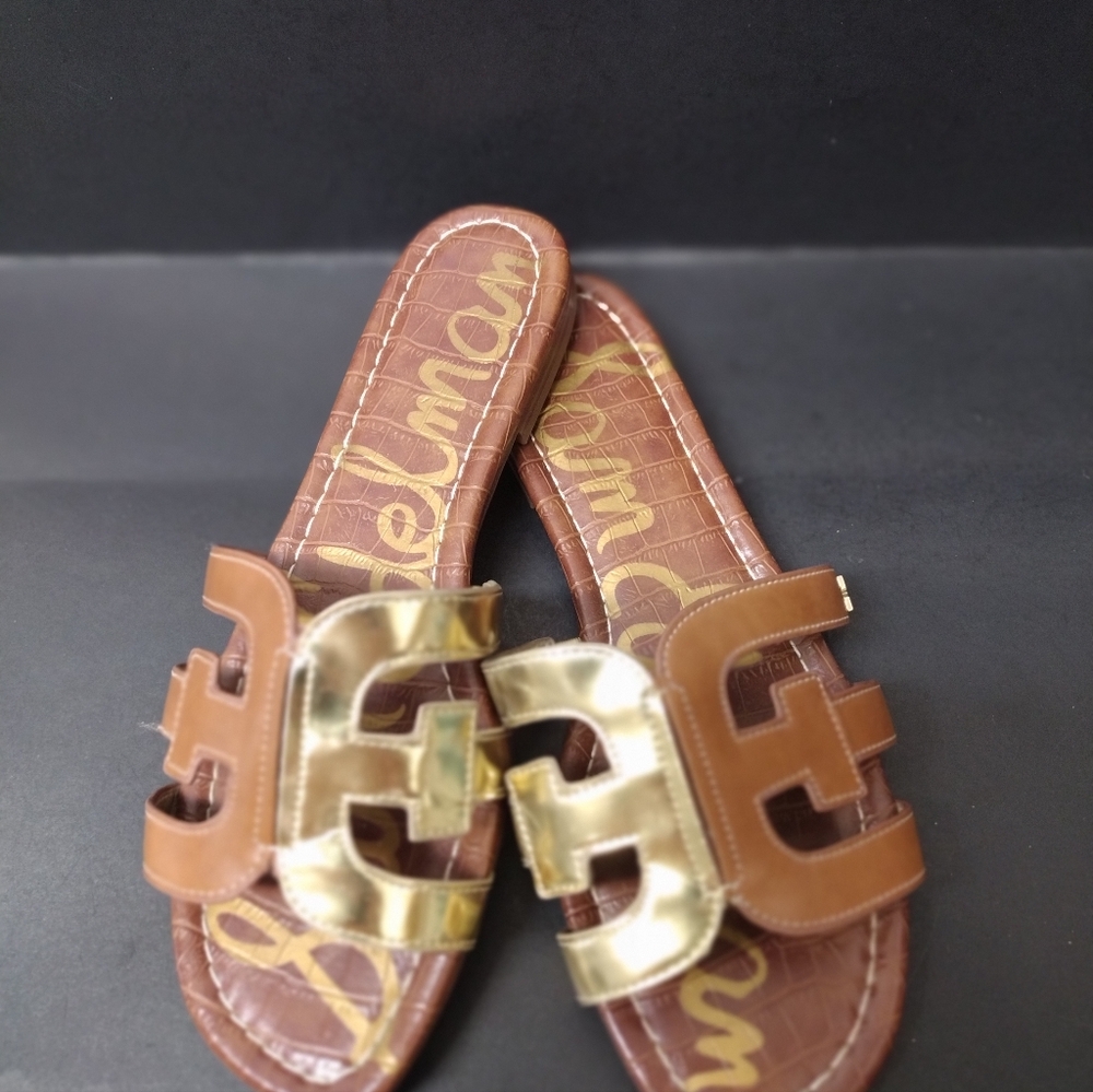 - SAM EDELMAN - WOMEN'S LEATHER SANDALS  SIZE :7.5 - Picture 3 of 10